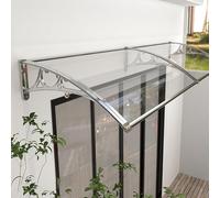 Auvent de fenêtre, auvent de Porte, toiture en Polycarbonate, Protection UV, Neige, Soleil, abri de Pluie extérieur pour Jardin, Porche, terrasse, 80 x 600 cm