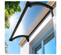 Auvent de fenêtre avec protection contre les UV et la pluie - Support en acier plastique robuste - Idéal pour porche, patio et terrasse (130 x 330 cm)