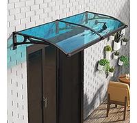 Auvent de fenêtre bleu pour portes et terrasses, surplomb durable, protection contre le soleil, la pluie et la neige, sans entretien, conception de feuille creuse, solution idéale pour l'ombre