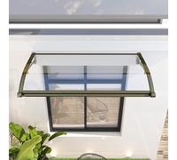 Auvent de fenêtre de patio, auvent imperméable pour terrasse et porte d'entrée, protection UV, protection contre la neige et la pluie, panneau creux nécessitant peu d'entretien (couleur)