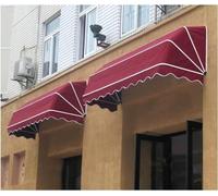 Auvent De Fenêtre De Porte, Auvent, Couverture D’auvent De Dôme en Tissu Polyester, Pare-Soleil Pliable De Protection Contre La Pluie Et La Neige pour L’entrée, Rosso, 145X80X80CM