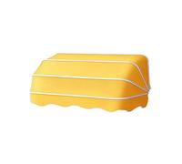 Auvent de fenêtre de porte, auvent en tissu polyester de café de terrasse, cadre galvanisé pliable, abri extérieur de bloc UV pour toute la saison (couleur : jaune, taille