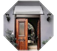 - Auvent de fenêtre de porte en tissu d'ombrage, auvent de balcon extérieur, conception arquée étanche, support en alliage d'aluminium en polycarbonate anti-UV, forte capacité de charge, évolutif (cou