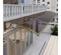 Auvent de fenêtre de qualité supérieure avec support en aluminium - Protection durable contre les UV et la pluie - Auvent élégant pour porte, entrée, balcon et garage - Design en polycarbonate