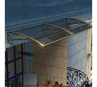 Auvent de fenêtre d'extérieur en polycarbonate - Protection contre les UV et la pluie avec supports en aluminium, idéal pour le jardin et la terrasse, abri solaire durable