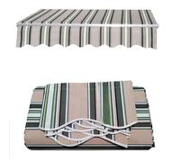 Auvent de fenêtre d'extérieur en tissu polyester imperméable de rechange pour auvent rétractable universel avec motif rayé pour côté de voiture, tissu de 280 g