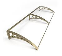Auvent De Fenêtre en Alliage D'aluminium for L'extérieur,Auvent De Balcon | Longue Durée De Vie,Protection Contre La Pluie Et La Neige,Conception En Polycarbonate,For Entrée(100x300cm/39x118in)