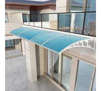 Auvent de fenêtre en polycarbonate avec protection UV pour porte d'entrée, pare-soleil et protection contre la pluie, supports incurvés 60 x 60 cm pour une meilleure défense contre les intempéries