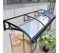 Auvent de fenêtre en polycarbonate - Protection contre les UV, la pluie, la neige - Transparent, en alliage d'aluminium - Grand auvent de porte d'entrée pour évier