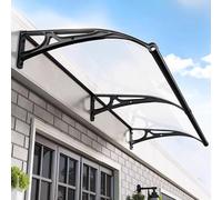 Auvent de fenêtre extérieur UPF 50+ avec Support en Aluminium, Protection de Porte et d'entrée en Polycarbonate résistant aux intempéries
