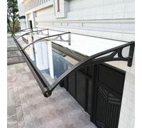 Auvent de Fenêtre Extérieure Auvent de Porte D’entrée avec Évier de Drainage, Cadre en Aluminium, Abri Contre La Pluie en Feuille de Polycarbonate Imperméable pour Le Dos, Porche, Patio