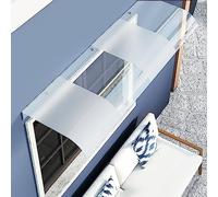 Auvent de fenêtre invisible pour porte de terrasse, extérieur, sans supports, toit de fenêtre, balcon, maison, transparent, silencieux, résistant à la lumière du soleil