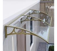 Auvent de fenêtre moderne avec support en aluminium, housse en polycarbonate autonettoyante pour protection UV, vent et neige - Abri pour porte arrière, porche, fenêtre