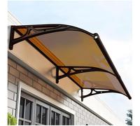 Auvent de fenêtre moderne en polycarbonate avec support en aluminium, housse de terrasse durable pour protection contre la pluie, la neige et le soleil, abri extérieur pour terrasse et porche