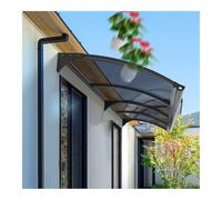 Auvent de fenêtre moderne en polycarbonate de 2,5 mm, protection solaire UPF 50+, couverture évolutive pour terrasse et porche, 57 x 260 cm, solution d'ombrage durable pour l'extérieur