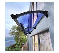 Auvent de fenêtre/Porte en Polycarbonate de Grande Taille - Design Transparent et Invisible, idéal pour Les balcons et Les Cours (80 x 400 cm / 31,5 x 180,5 Pouces)