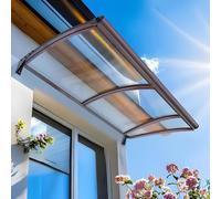 Auvent De Fenêtre/Porte/Jardin, Extérieur Marquise D'entree, avec Grand Évier en Alliage D'aluminium, Protection UV Et Revêtement en Polycarbonate(Clear,120 * 240cm/47 * 94in)