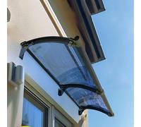 Auvent De Grande Capacité en Alliage D'aluminium pour Abreuvoir,Abri Banne De Terrasse Silencieux,Entrée Marquise Solaire Porte,Protection UV Pluie Neige,Toit Marquise (150x60cm,S)
