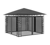 Auvent de Jardin 3x3m avec Moustiquaire en Anthracite vidaXL vidaXL