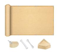 Auvent de jardin imperméable et respirant avec cordes de 1 x 5 m, idéal pour les terrasses, les cours et les patios Crème 8 x 10 m