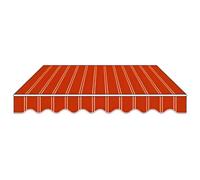 Auvent de jardin rétractable de rechange imperméable à rayures pour abri solaire (GE 7 x 4 m) Protection UV et auvent d'extérieur