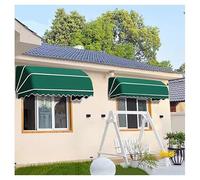 Auvent de jardin rétractable vert en polyester pour portes et terrasse, imperméable, protection UV, 1,4 x 0,6 x 0,6 m, solution parfaite pour l'extérieur
