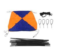 Auvent de kayak - Abri de pêche - Pare- gonflable | Housse d'ombrage d'extérieur pour voyage, camping, tige en fibre de verre, tissu polyester, orange, bleu