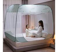 Auvent De Lit Portable Avec Moustiquaire Pour Lit Camping Voyage Maison Extérieur Pliable, Protection Contre Les Moustiques À 360° Pour Lit Double À Lit King Size,B,180X200CM