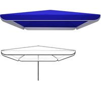 Auvent De Parapluie Rectangulaire De Remplacement 10 Pi×10 Pi 6,5 Pi×6,5 Pi 7,2 Pi×9 Pi Marché Parapluie De Table Auvent De Remplacement Tissu Supérieur, Blue, 180x220cm/6x7.2ft