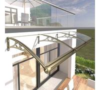 Auvent de Patio de Porte Fenêtre avec Évier de Drainage, Auvents de Porte Support Extérieur en Alliage D’Aluminium de Pluie et de Neige, pour Patios, Portes de Terrasse, Porches
