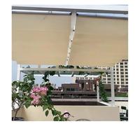 Auvent de pergola rétractable - Auvent imperméable avec câble métallique coulissant pour patio, jardin, terrasse, tonnelle, porche, solution d'ombrage extérieure
