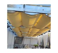 Auvent de pergola rétractable - Corde coulissante réglable - Voile d'ombrage extensible pour l'extérieur (Largeur : 1,1 m x longueur : 7 m) pour terrasse et jardin