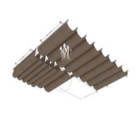 Auvent de pergola rétractable personnalisable - Voile d'ombrage de 95 % - Taux d'ombrage de 95 % - Pour extérieur, terrasse, porche, jardin, cour, terrasse (11 x 80 m)