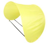 Auvent de Piscine Jaune en PVC, Pliable, pour Bassins Ronds ou Carrés | Installation sans Outil, Structure Gonflable à Double Face, Sangle de Fixation, pour Petits Bassins Enterrés