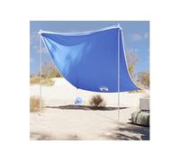 Vidaxl Auvent De Plage Avec Ancres De Sable Bleu 214x236 Cm