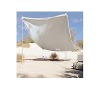 vidaXL Auvent de plage 4008643 – 214×236 cm, avec ancres de sable, gris