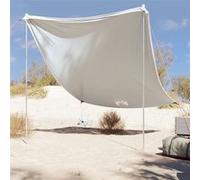 Auvent de plage avec ancres de sable gris 214x236 cm