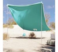 Auvent de plage avec ancres de sable vert 214x236 cm Noir G