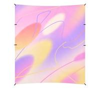 Auvent de plage fluide irrégulier coloré UPF50 léger et portable avec pelle à sable pour jardin, prairie, parc