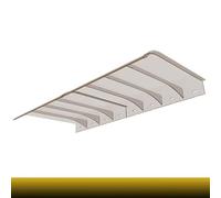 Auvent de porche, abri de pluie d'extérieur en polycarbonate résistant aux UV, protection contre les intempéries (60 x 250 cm)