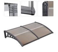 Auvent de porte - 100x200 cm - Marquise de porte d'entrée - Marron