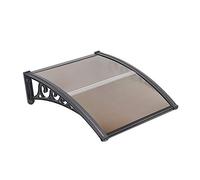 Auvent de Porte, Abri à Neige pour fenêtres Rain-Protection, Protection UV, Store extérieur pour Toit terrasse, Balcon, Fenêtre, Climatisation, Façade, Marron (100x100 cm)