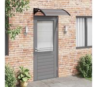 Auvent de Porte Abri Banne Marquise Solaire Noir 100x75 cm Polycarbonate vidaXL