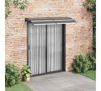 Auvent de Porte Abri Banne Noir et Transparent 150x75 cm Polycarbonate vidaXL