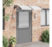 Auvent De Porte Noir Et Transparent 150x75 Cm Polycarbonate