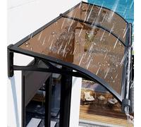 Auvent de Porte,Aluminium Auvent de Terrasse,Moderne Marquise de Porte Exterieur avec évier de Guidage,Protection Contre la Pluie et la Neige,Protection UV, Silencieux,C-60x120cm/24
