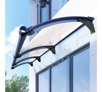 Auvent De Porte Aluminium, Contre Pluie Neige UV Marquise en Polycarbonate, Extérieure Contre La Pluie Abri Banne Entrée Protection, Pluie Et UV Marquise Solaire Abri (45x250cm/18x98in,A)