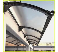 Auvent De Porte Aluminium,Pare-Pluie pour Balcon Extérieur,Banne Entrée (100x90cm,S)