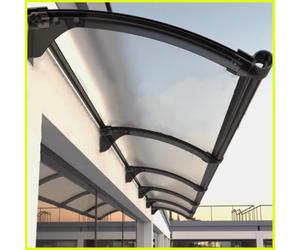 Auvent De Porte Aluminium,Pare-Pluie pour Balcon Extérieur,Banne Entrée (65x180cm,S)