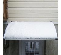 Auvent de Porte, auvent de Bureau, auvent de Bureau avec Polycarbonate, Cadre en Aluminium et Support en PP, Toit de Porte d'entrée de Protection Contre la Pluie extérieure (100 * 100 cm (Blanc))